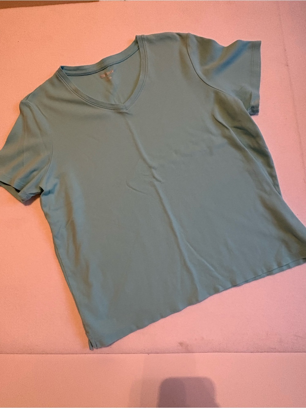 Relaxed V-Neck Tee - Light Blue